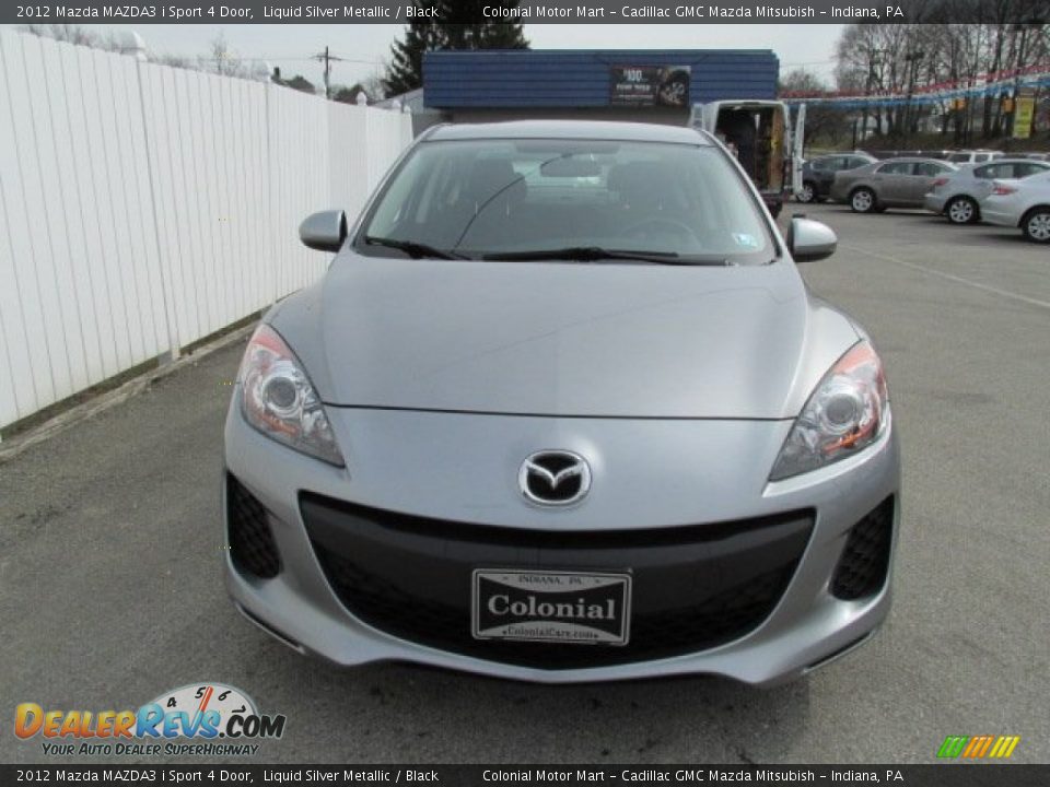 2012 Mazda MAZDA3 i Sport 4 Door Liquid Silver Metallic / Black Photo #4