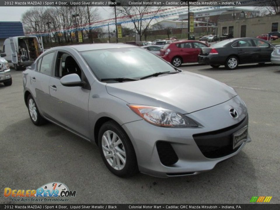 2012 Mazda MAZDA3 i Sport 4 Door Liquid Silver Metallic / Black Photo #5