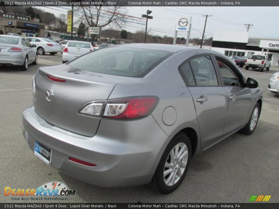 2012 Mazda MAZDA3 i Sport 4 Door Liquid Silver Metallic / Black Photo #6