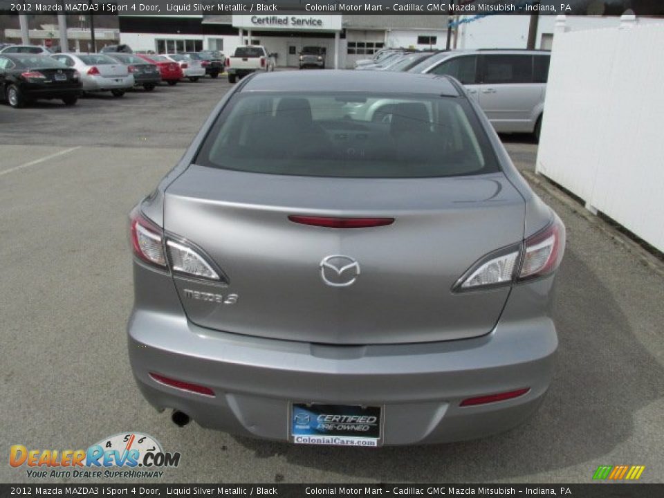 2012 Mazda MAZDA3 i Sport 4 Door Liquid Silver Metallic / Black Photo #7