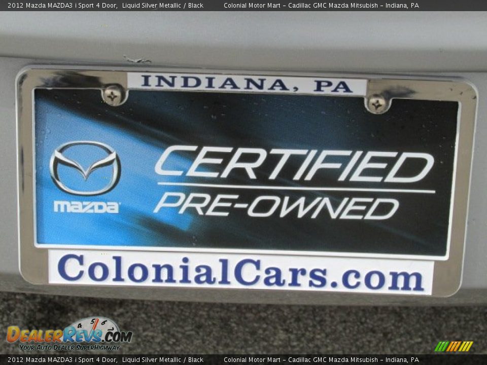 2012 Mazda MAZDA3 i Sport 4 Door Liquid Silver Metallic / Black Photo #8