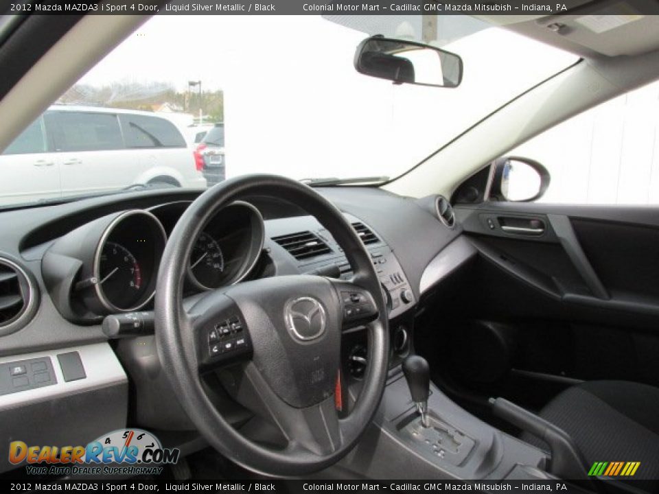 2012 Mazda MAZDA3 i Sport 4 Door Liquid Silver Metallic / Black Photo #10