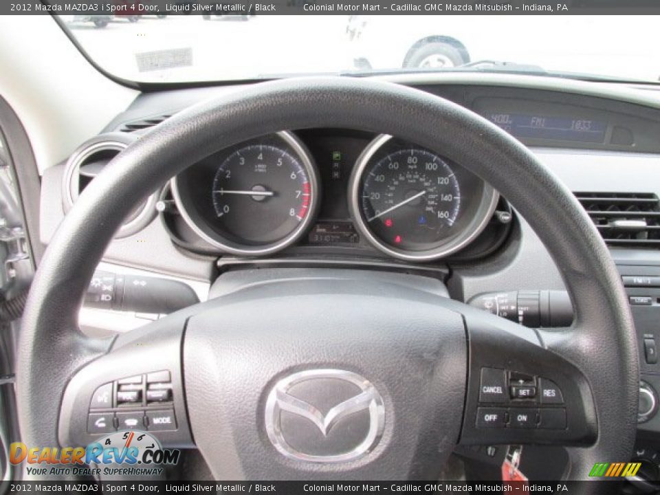 2012 Mazda MAZDA3 i Sport 4 Door Liquid Silver Metallic / Black Photo #16