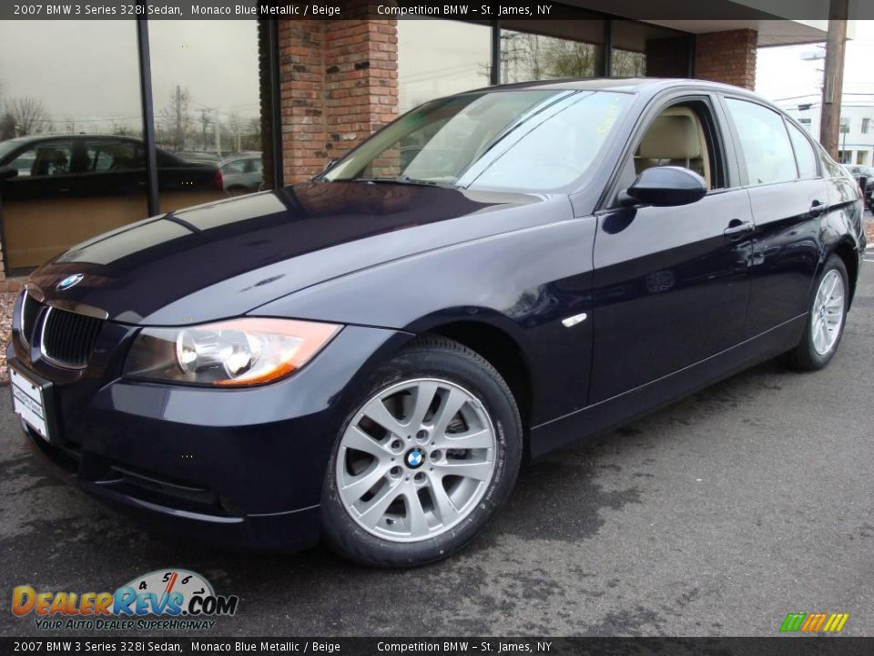 2007 BMW 3 Series 328i Sedan Monaco Blue Metallic / Beige Photo #1