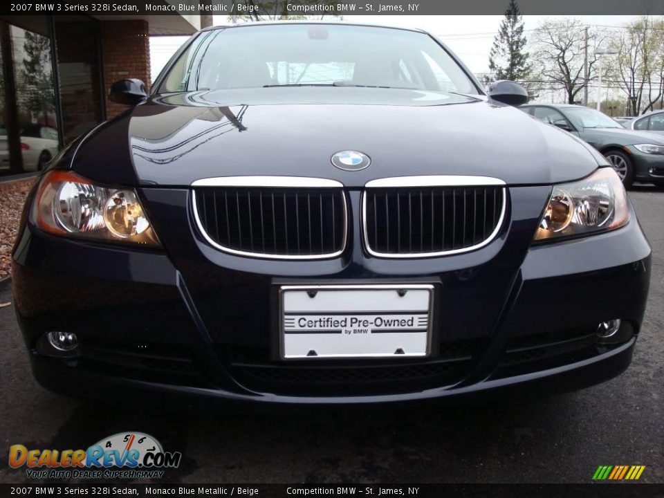 2007 BMW 3 Series 328i Sedan Monaco Blue Metallic / Beige Photo #2