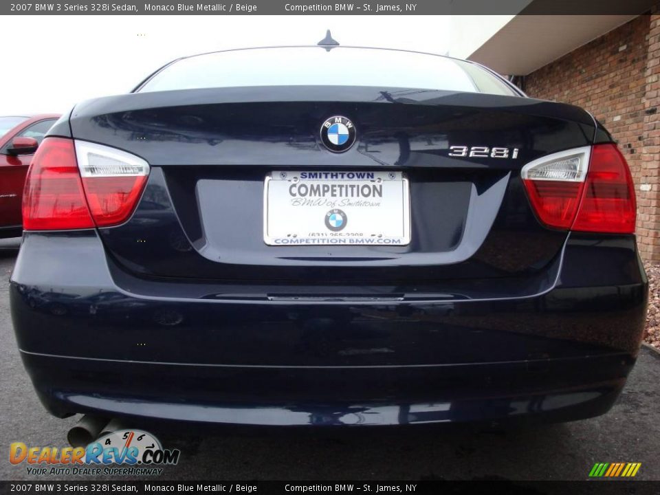 2007 BMW 3 Series 328i Sedan Monaco Blue Metallic / Beige Photo #5
