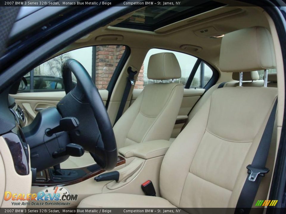 2007 BMW 3 Series 328i Sedan Monaco Blue Metallic / Beige Photo #9