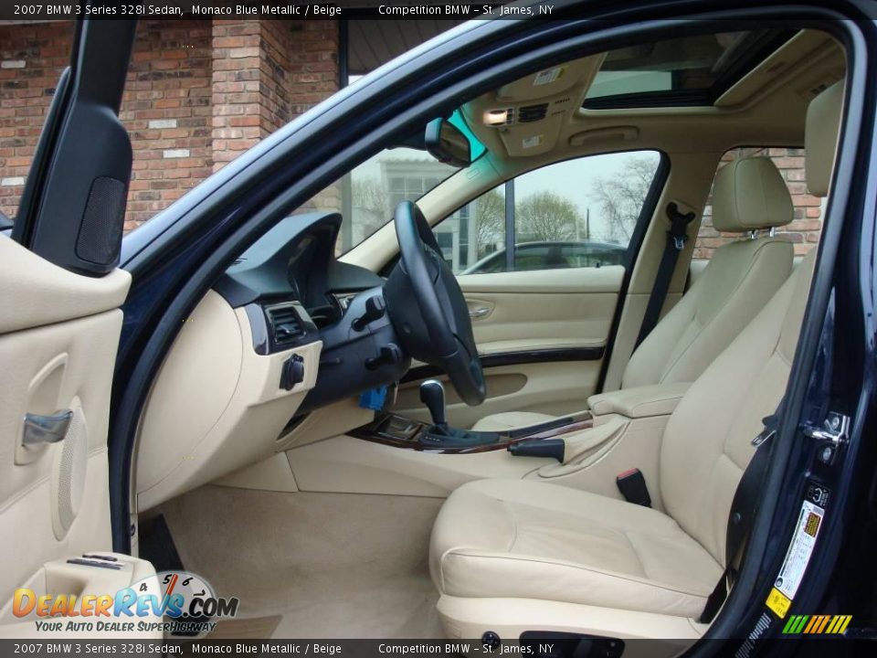 2007 BMW 3 Series 328i Sedan Monaco Blue Metallic / Beige Photo #10