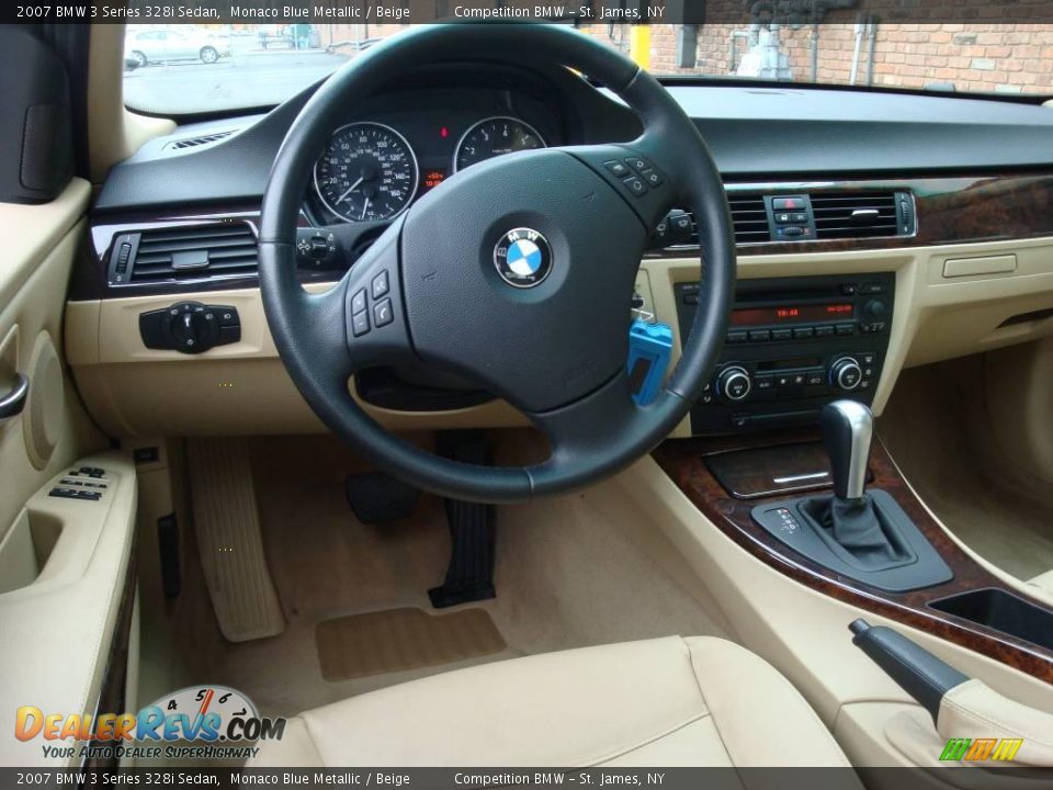 2007 BMW 3 Series 328i Sedan Monaco Blue Metallic / Beige Photo #11