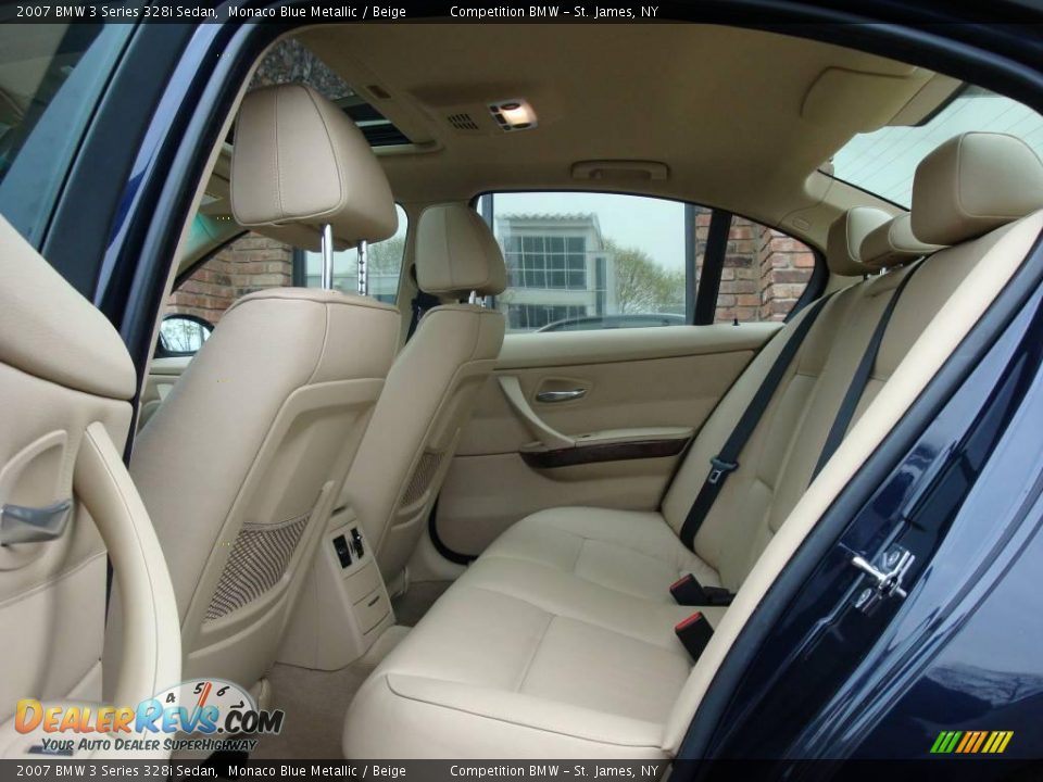 2007 BMW 3 Series 328i Sedan Monaco Blue Metallic / Beige Photo #12
