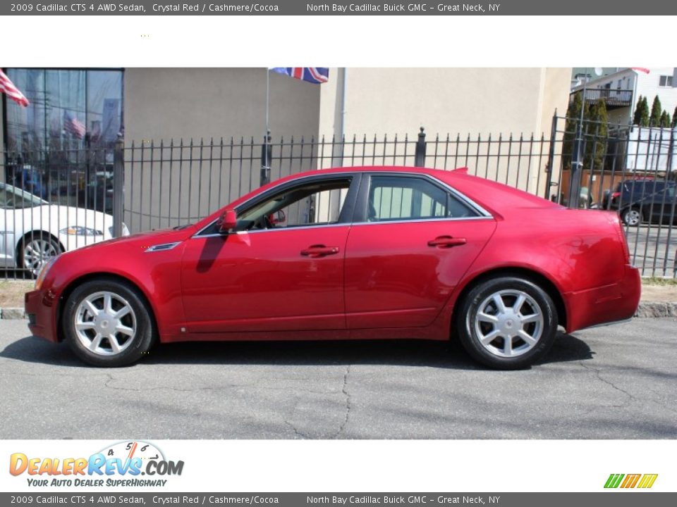 2009 Cadillac CTS 4 AWD Sedan Crystal Red / Cashmere/Cocoa Photo #3