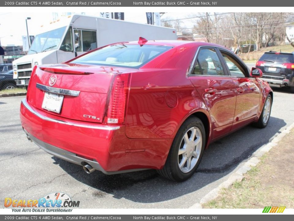 2009 Cadillac CTS 4 AWD Sedan Crystal Red / Cashmere/Cocoa Photo #6