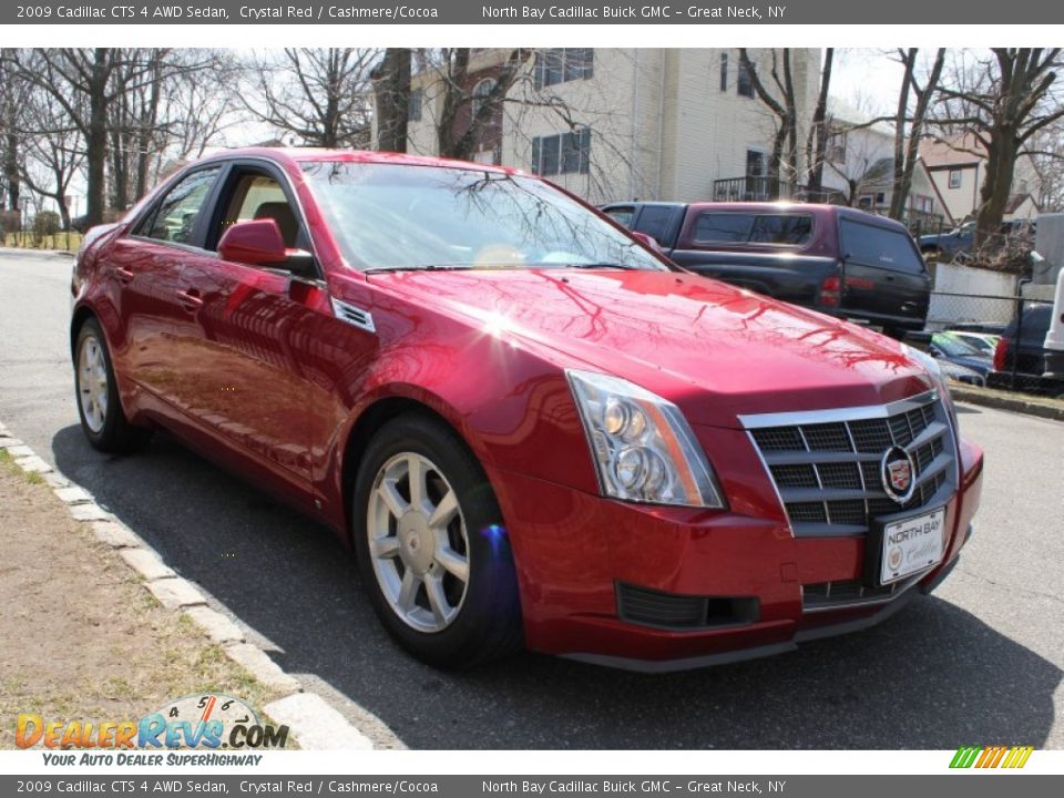 2009 Cadillac CTS 4 AWD Sedan Crystal Red / Cashmere/Cocoa Photo #7