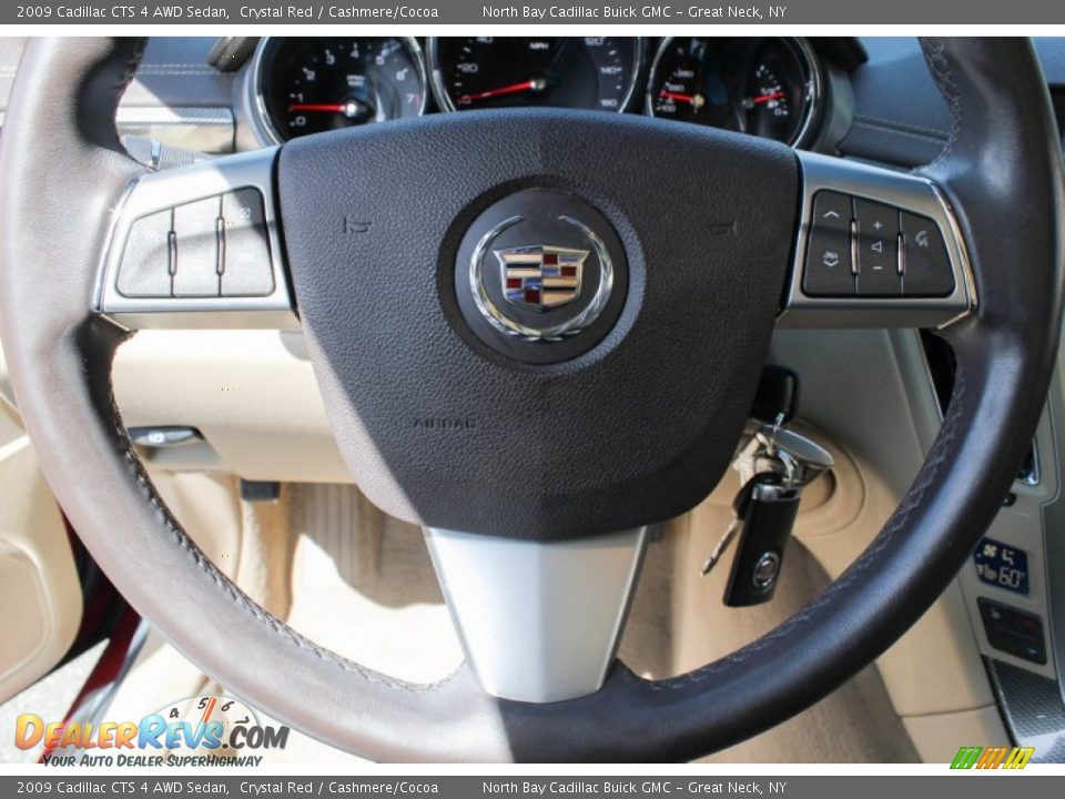 2009 Cadillac CTS 4 AWD Sedan Crystal Red / Cashmere/Cocoa Photo #25