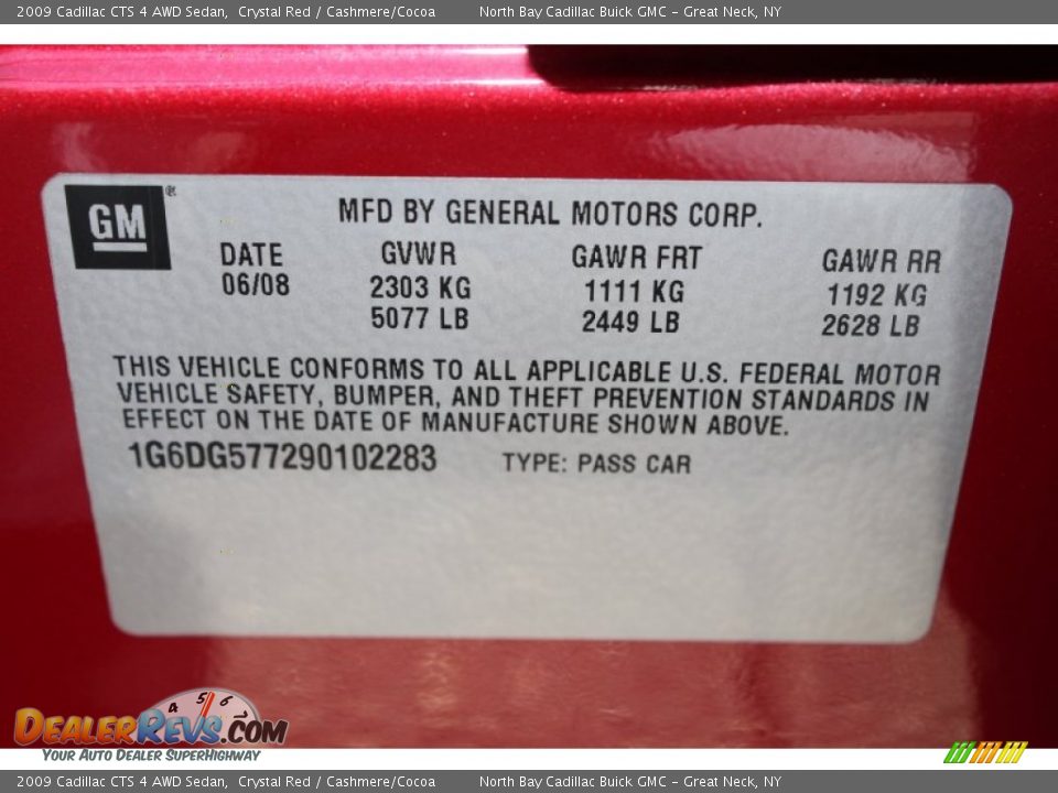 2009 Cadillac CTS 4 AWD Sedan Crystal Red / Cashmere/Cocoa Photo #27