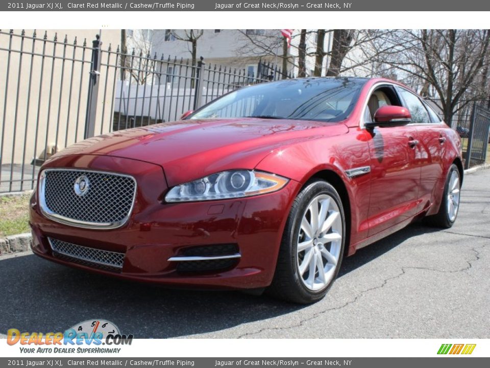 2011 Jaguar XJ XJ Claret Red Metallic / Cashew/Truffle Piping Photo #1