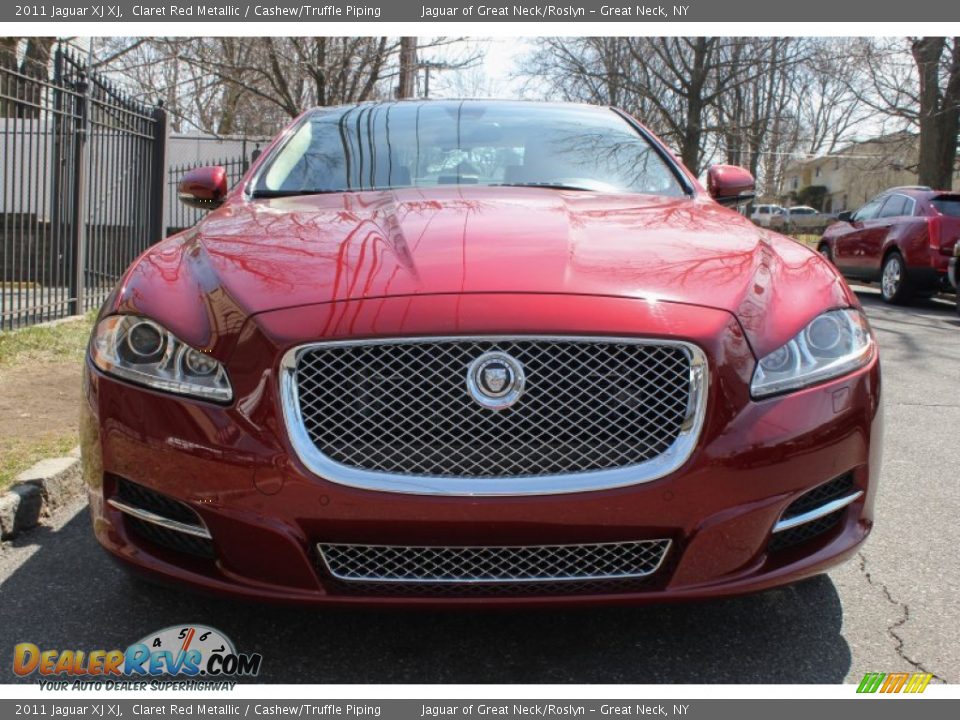 2011 Jaguar XJ XJ Claret Red Metallic / Cashew/Truffle Piping Photo #2