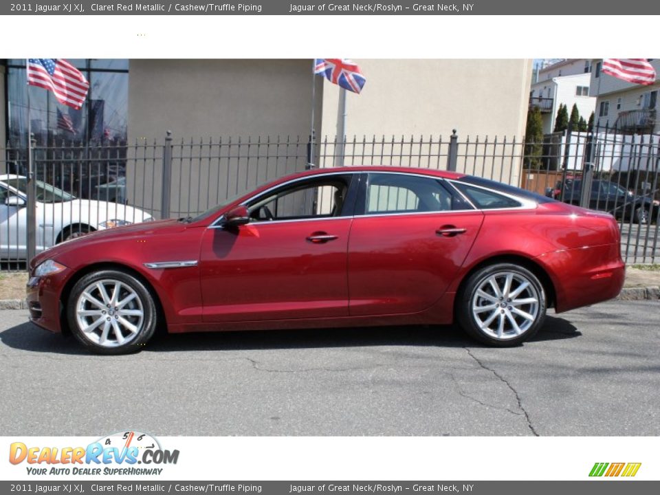 2011 Jaguar XJ XJ Claret Red Metallic / Cashew/Truffle Piping Photo #3