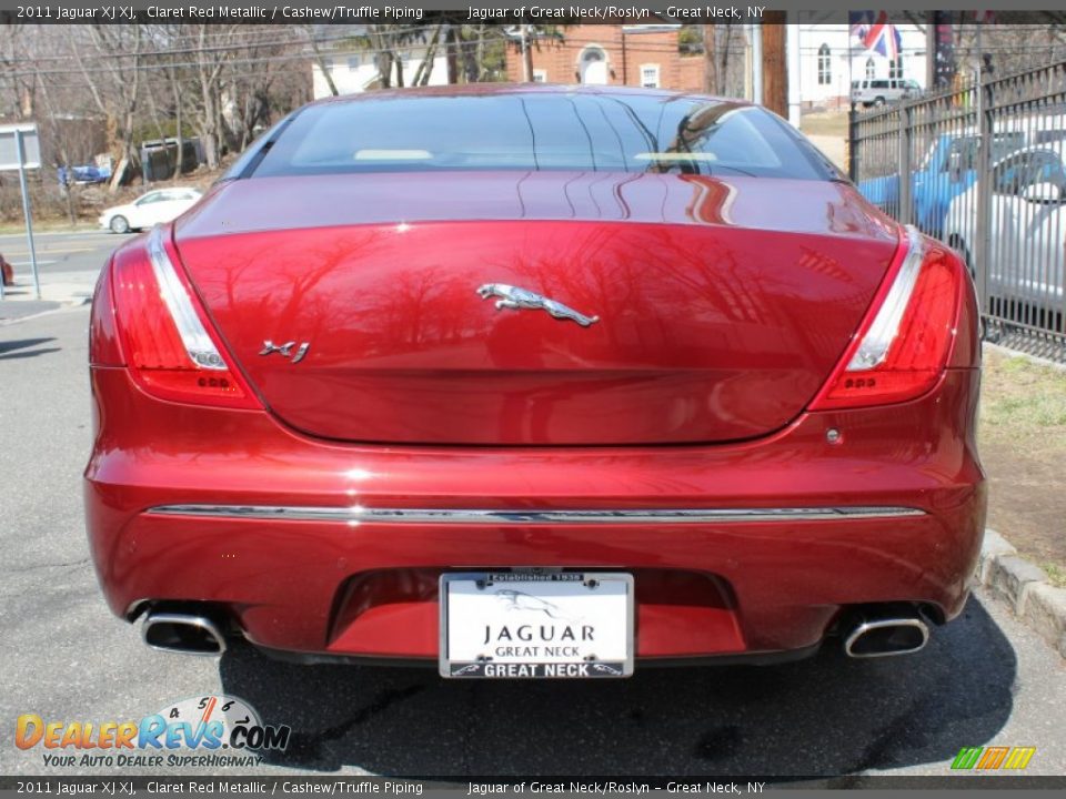 2011 Jaguar XJ XJ Claret Red Metallic / Cashew/Truffle Piping Photo #5
