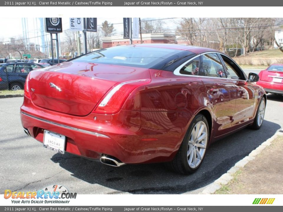 2011 Jaguar XJ XJ Claret Red Metallic / Cashew/Truffle Piping Photo #6