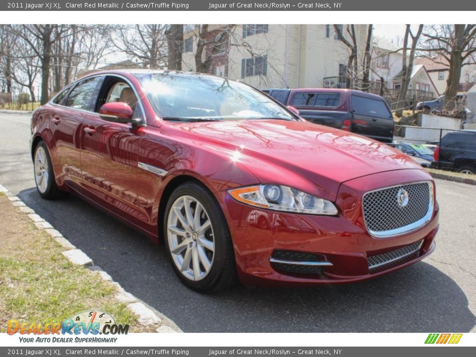 2011 Jaguar XJ XJ Claret Red Metallic / Cashew/Truffle Piping Photo #7