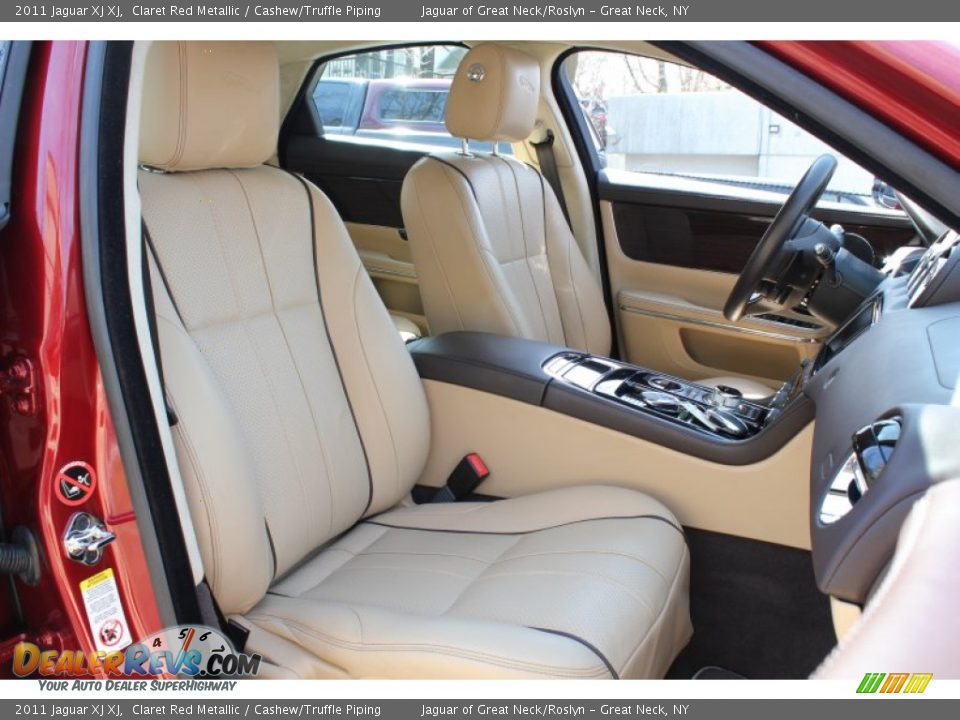 2011 Jaguar XJ XJ Claret Red Metallic / Cashew/Truffle Piping Photo #10