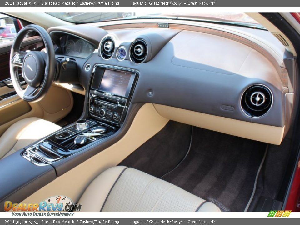 2011 Jaguar XJ XJ Claret Red Metallic / Cashew/Truffle Piping Photo #11