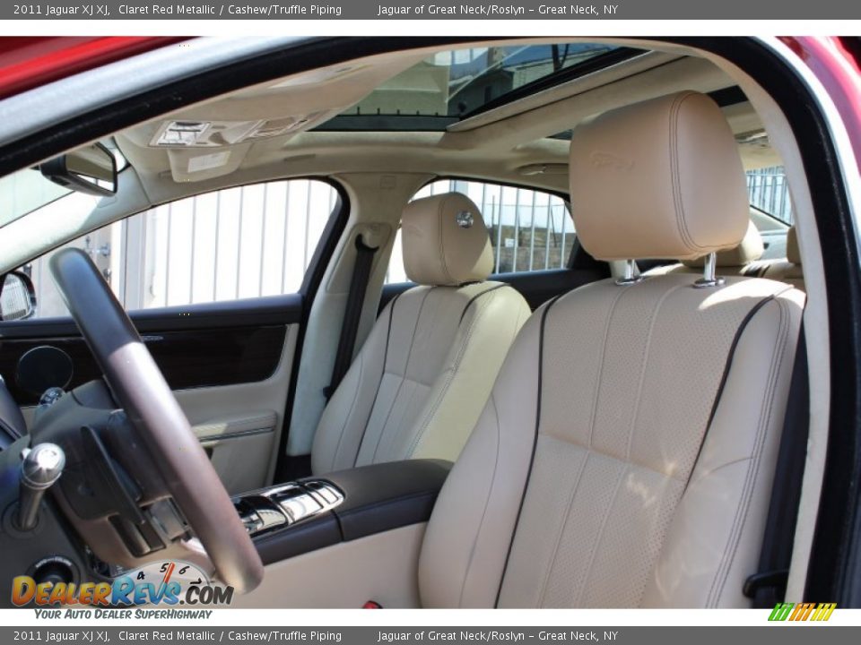 2011 Jaguar XJ XJ Claret Red Metallic / Cashew/Truffle Piping Photo #20