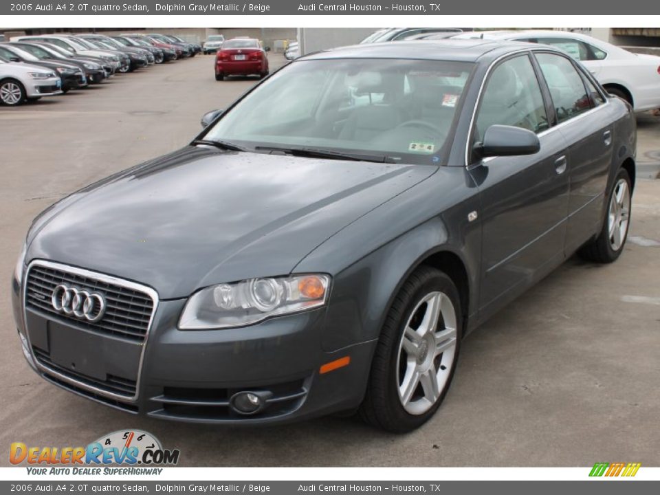 2006 Audi A4 2.0T quattro Sedan Dolphin Gray Metallic / Beige Photo #3