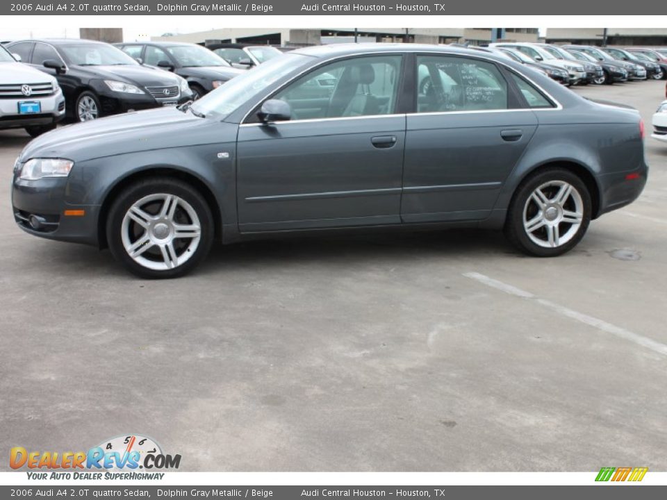 2006 Audi A4 2.0T quattro Sedan Dolphin Gray Metallic / Beige Photo #5