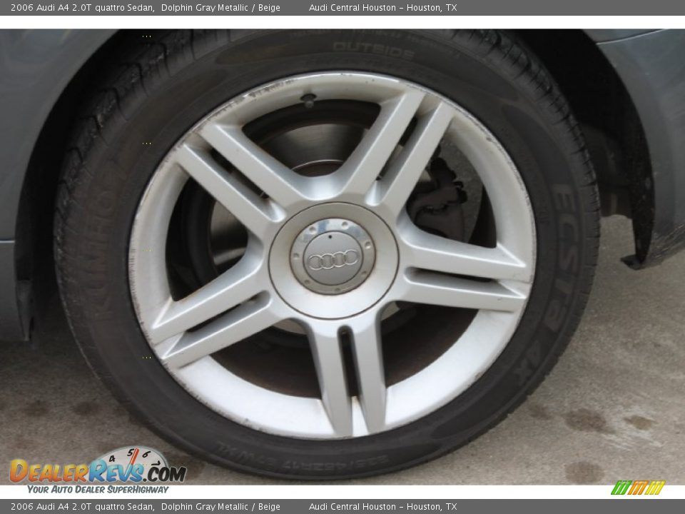 2006 Audi A4 2.0T quattro Sedan Dolphin Gray Metallic / Beige Photo #6
