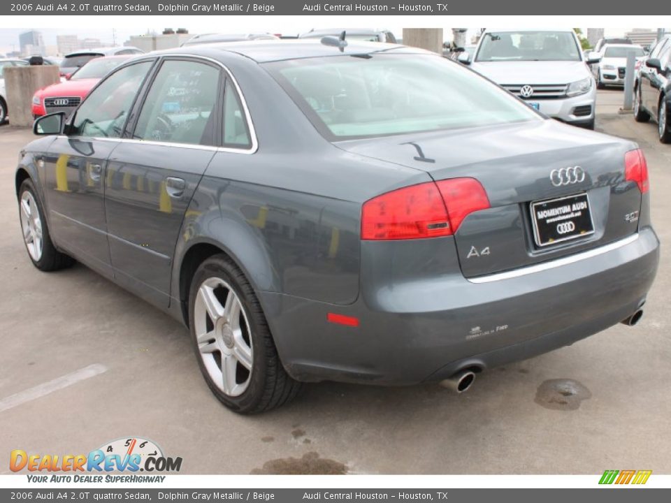 2006 Audi A4 2.0T quattro Sedan Dolphin Gray Metallic / Beige Photo #7