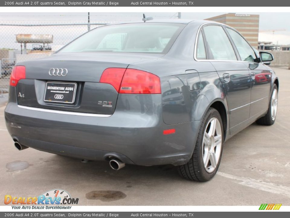 2006 Audi A4 2.0T quattro Sedan Dolphin Gray Metallic / Beige Photo #10