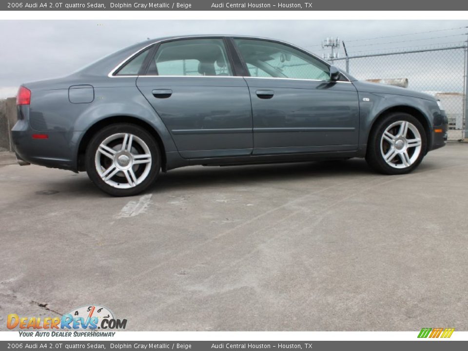 2006 Audi A4 2.0T quattro Sedan Dolphin Gray Metallic / Beige Photo #11