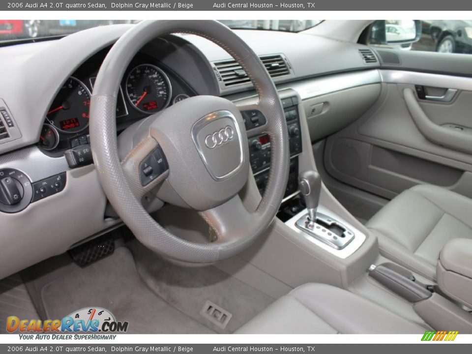 2006 Audi A4 2.0T quattro Sedan Dolphin Gray Metallic / Beige Photo #15
