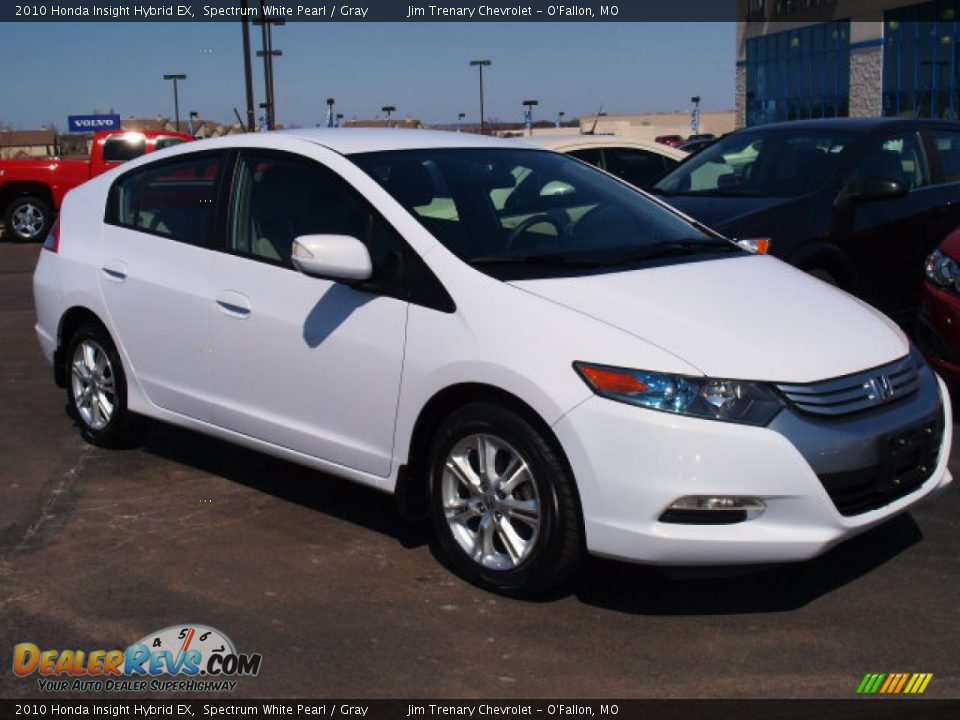 2010 Honda Insight Hybrid EX Spectrum White Pearl / Gray Photo #2