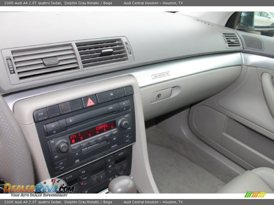 2006 Audi A4 2.0T quattro Sedan Dolphin Gray Metallic / Beige Photo #20