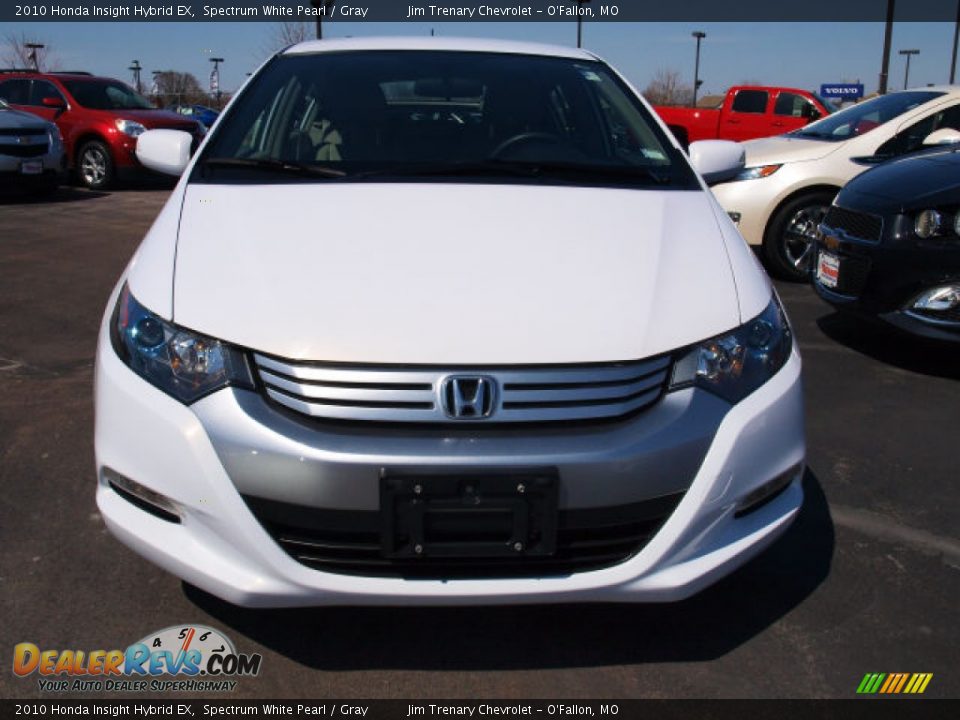 2010 Honda Insight Hybrid EX Spectrum White Pearl / Gray Photo #8