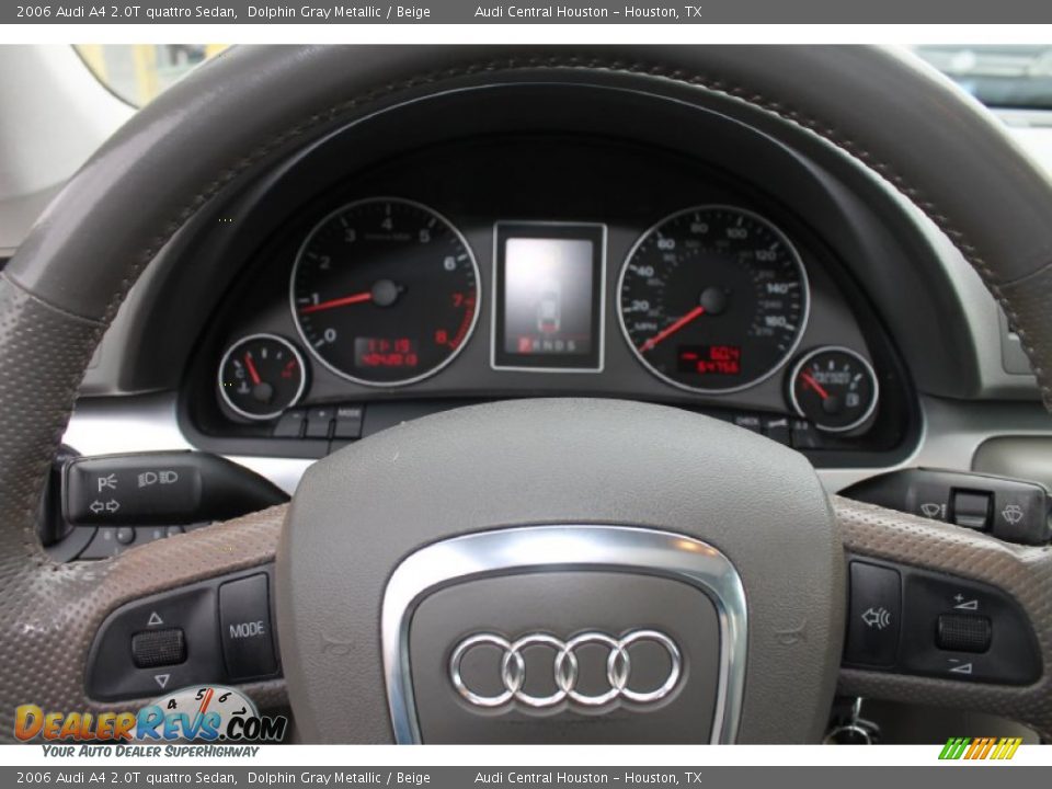 2006 Audi A4 2.0T quattro Sedan Dolphin Gray Metallic / Beige Photo #26