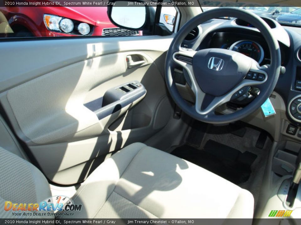 2010 Honda Insight Hybrid EX Spectrum White Pearl / Gray Photo #11