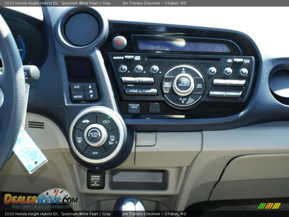 2010 Honda Insight Hybrid EX Spectrum White Pearl / Gray Photo #12