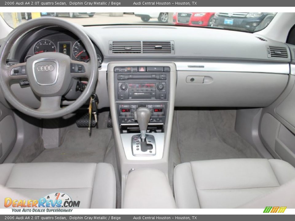 2006 Audi A4 2.0T quattro Sedan Dolphin Gray Metallic / Beige Photo #33