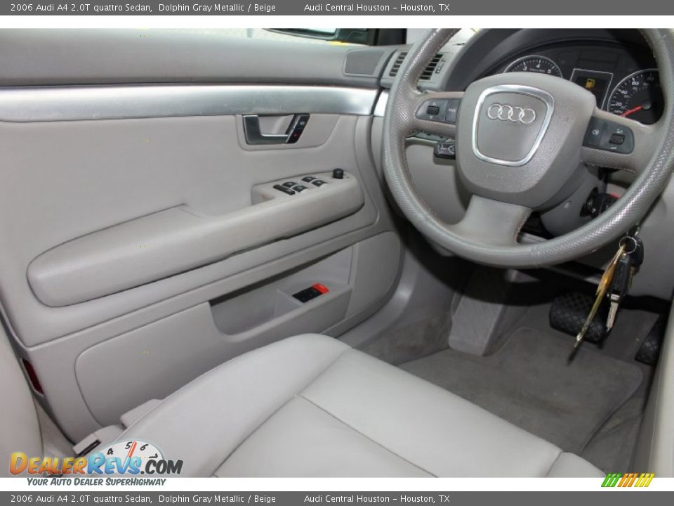 2006 Audi A4 2.0T quattro Sedan Dolphin Gray Metallic / Beige Photo #34