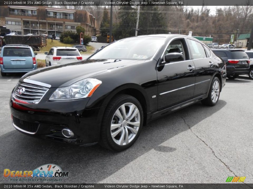 2010 Infiniti M 35x AWD Sedan Black Obsidian / Graphite Photo #3