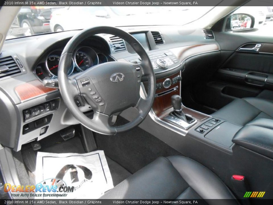 2010 Infiniti M 35x AWD Sedan Black Obsidian / Graphite Photo #9