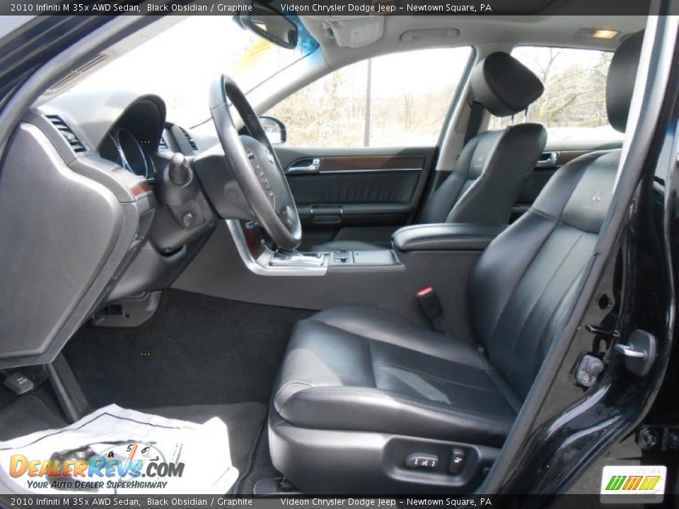 2010 Infiniti M 35x AWD Sedan Black Obsidian / Graphite Photo #10