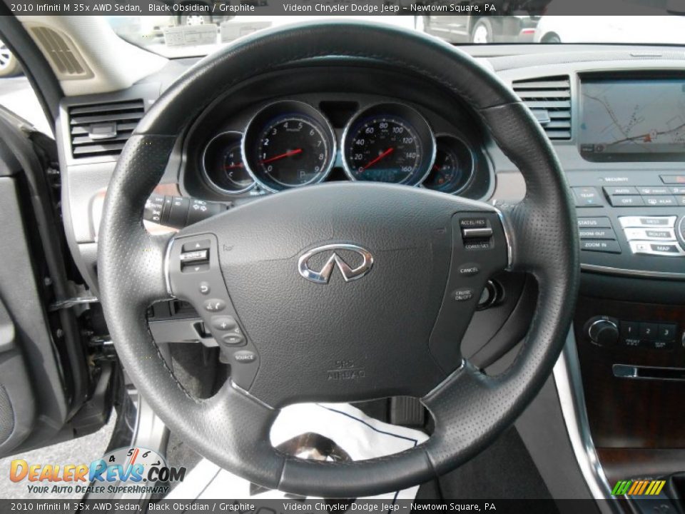2010 Infiniti M 35x AWD Sedan Black Obsidian / Graphite Photo #25