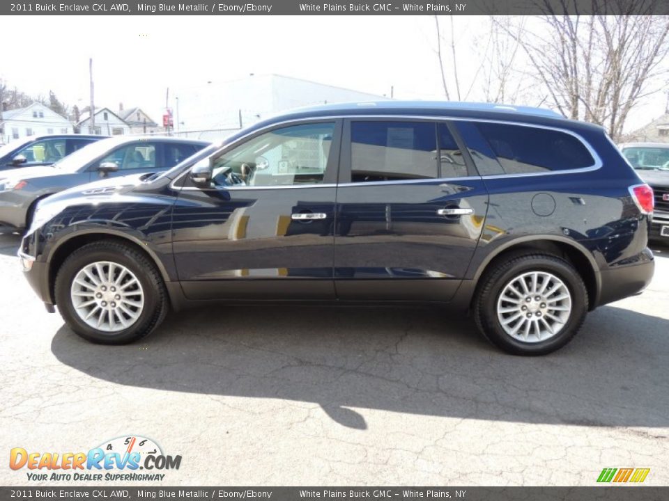 2011 Buick Enclave CXL AWD Ming Blue Metallic / Ebony/Ebony Photo #4