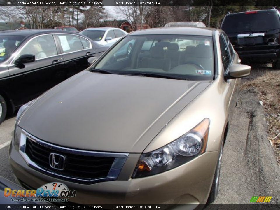 2009 Honda Accord LX Sedan Bold Beige Metallic / Ivory Photo #2