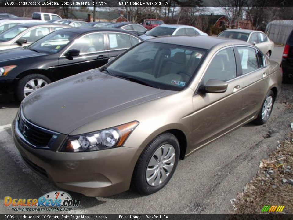 2009 Honda Accord LX Sedan Bold Beige Metallic / Ivory Photo #3